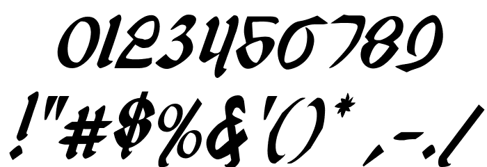 Valerius Condensed Italic Font OTHER CHARS