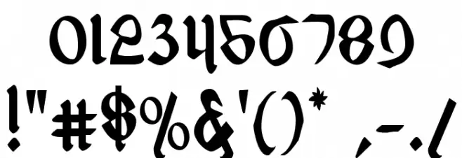 Valerius Condensed Font OTHER CHARS