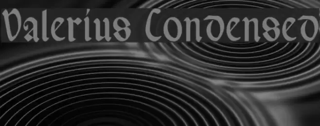 Valerius Condensed Font examples