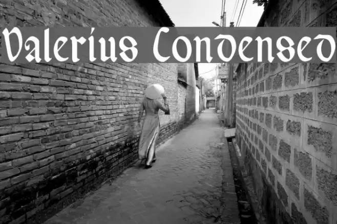 Valerius Condensed Font examples