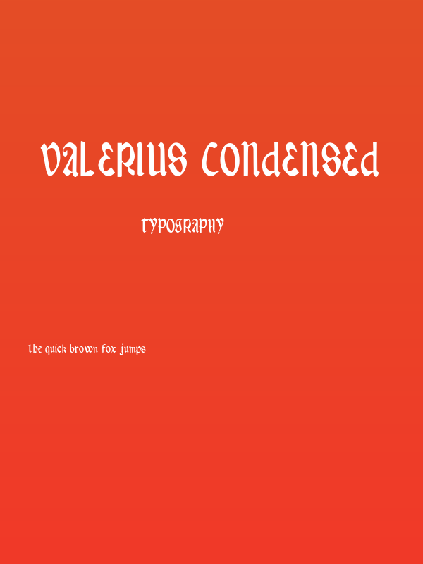 Valerius Condensed Poster