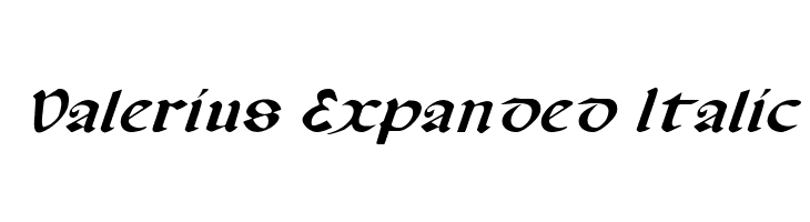 Valerius Expanded Italic  Скачать бесплатные шрифты