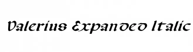 Valerius Expanded Italic  font caratteri gratis