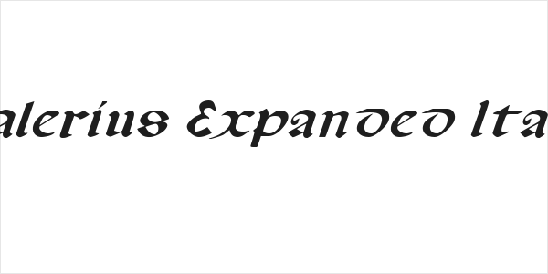 Valerius Expanded Italic Logo