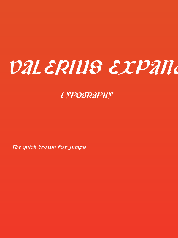 Valerius Expanded Italic Poster