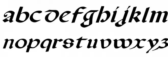 Valerius Expanded Italic Fonte MINÚSCULAS