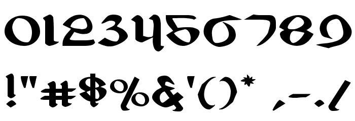 Valerius Expanded Font OTHER CHARS