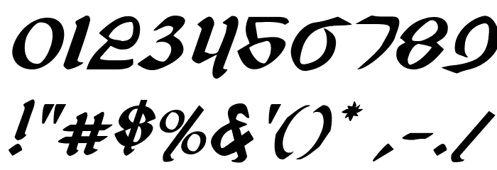 Valerius Italic Font OTHER CHARS