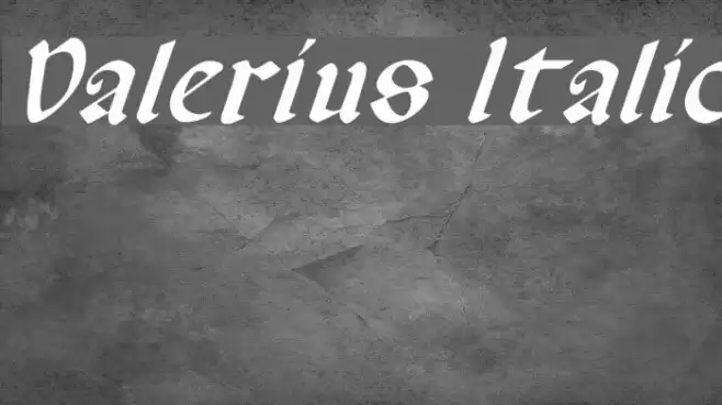 Valerius Italic Fonte examples