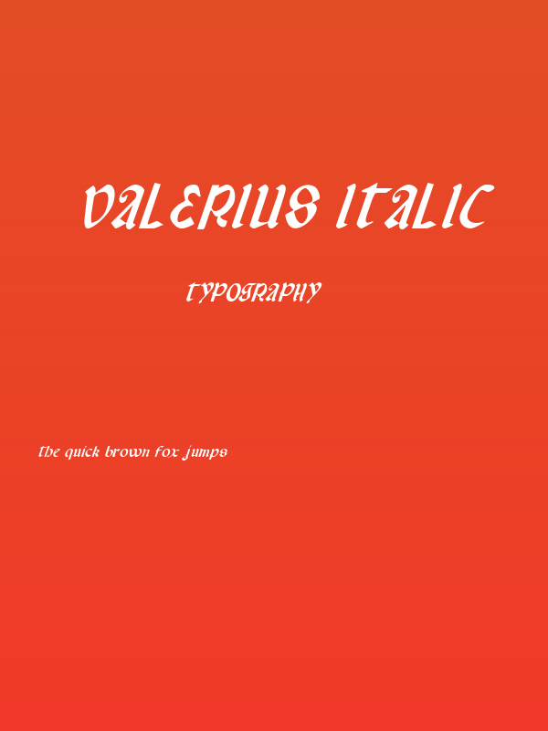 Valerius Italic Poster