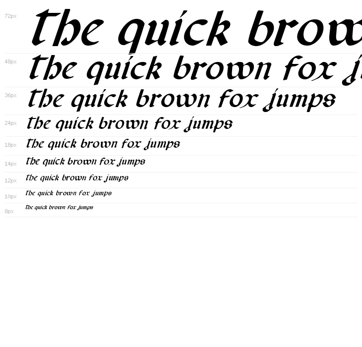 Valerius Italic Waterfall
