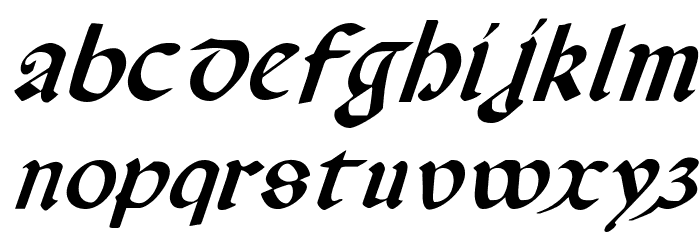 Valerius Italic Font LOWERCASE
