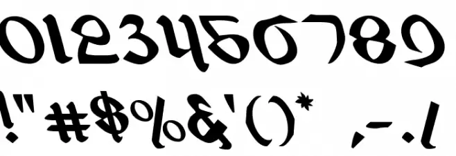 Valerius Leftalic Font OTHER CHARS