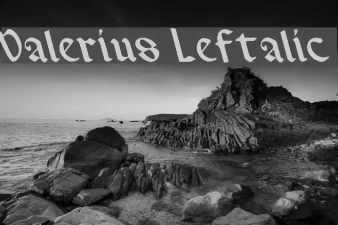 Valerius Leftalic Font examples