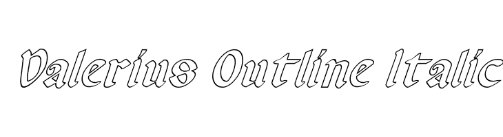 Valerius Outline Italic Font