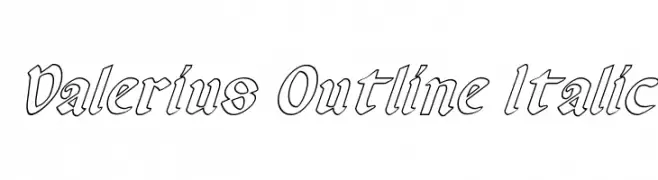 Valerius Outline Italic  Free Fonts Download