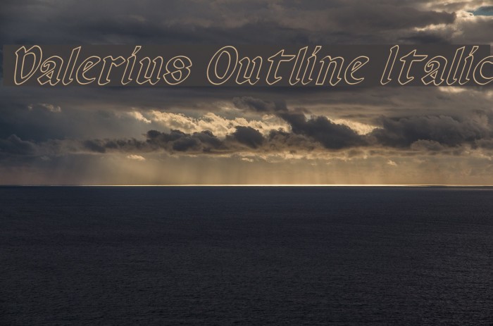 Valerius Outline Italic Font examples