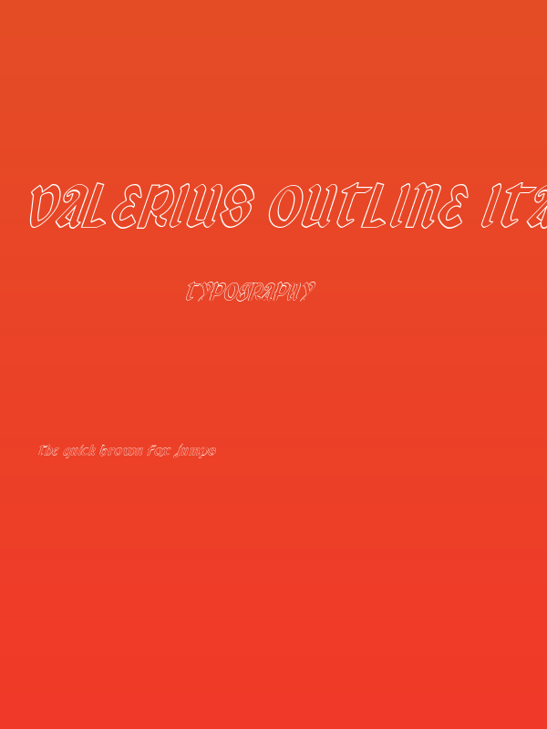 Valerius Outline Italic Poster