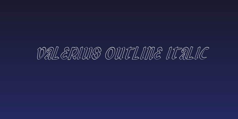 Valerius Outline Italic Social Header