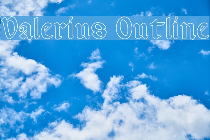 Valerius Outline Font examples
