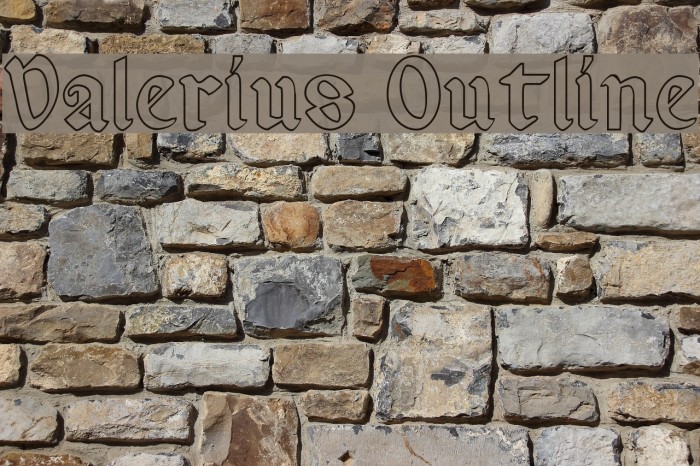 Valerius Outline Font examples