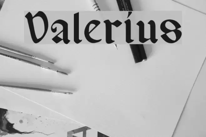 Valerius Шрифта examples