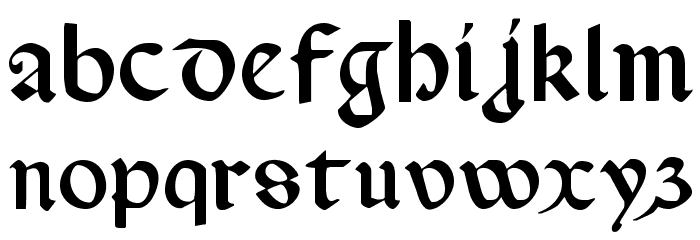 Valerius Font LOWERCASE