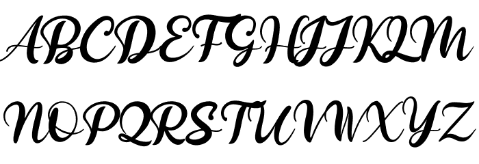Valestine Font UPPERCASE