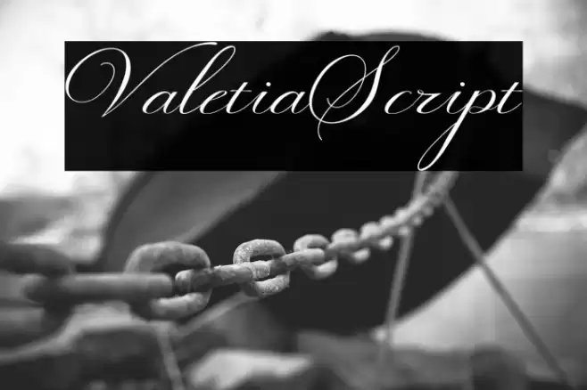 ValetiaScript Font examples