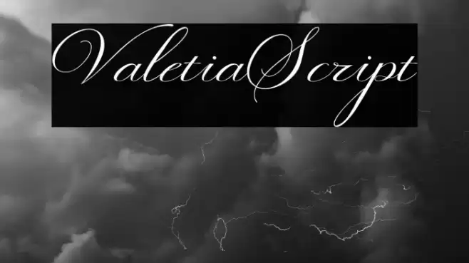 ValetiaScript Font examples