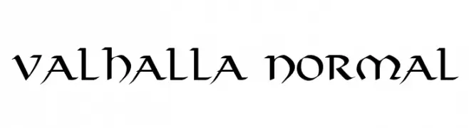 Valhalla Normal  Скачать бесплатные шрифты
