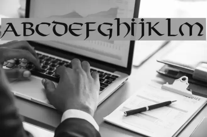 Valhalla Normal Schriftart examples