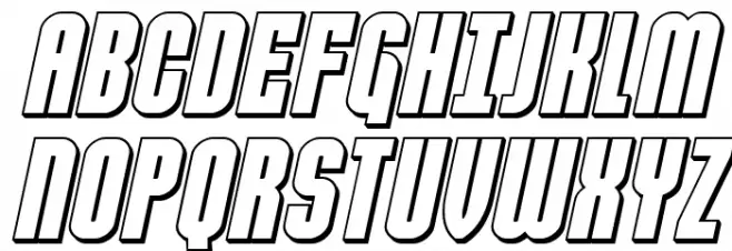 Valiant Times 3D Italic Fuentes MAYÚSCULAS