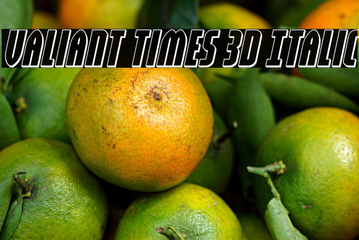 Valiant Times 3D Italic Example 1