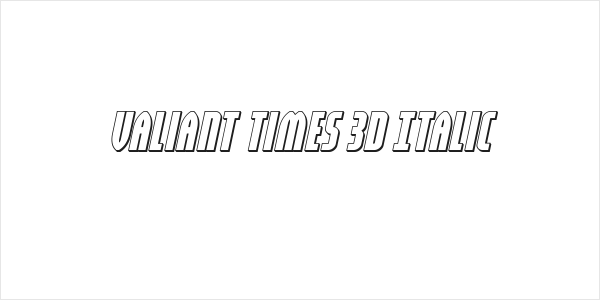Valiant Times 3D Italic Logo