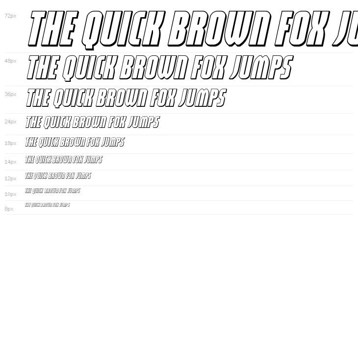 Valiant Times 3D Italic Waterfall