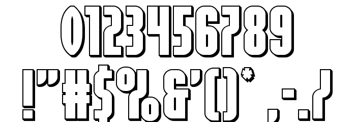 Valiant Times 3D Font OTHER CHARS