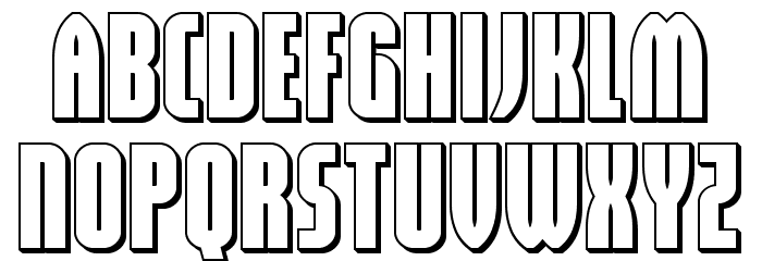 Valiant Times 3D Font LOWERCASE