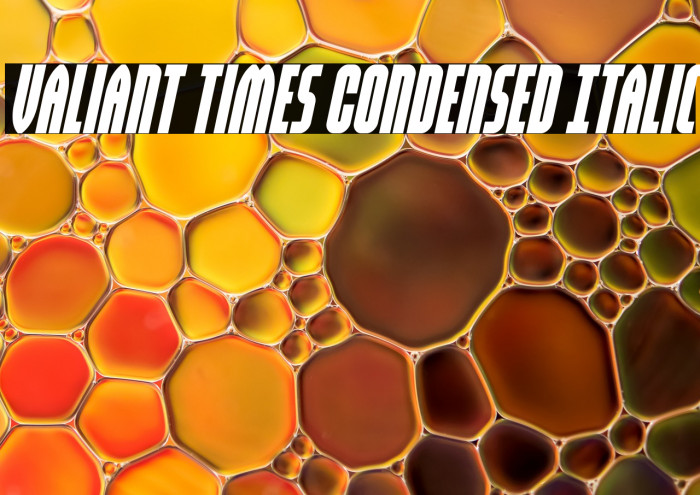 Valiant Times Condensed Italic Example 3