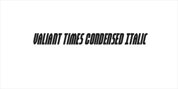 Valiant Times Condensed Italic Logo
