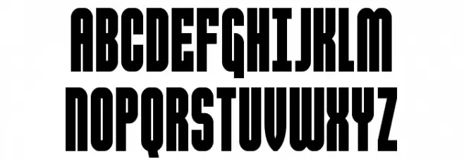 Valiant Times Condensed Caratteri MAIUSCOLE