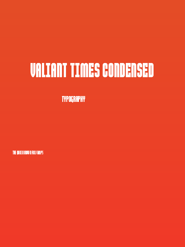 Valiant Times Condensed Poster