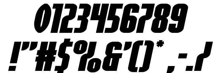 Valiant Times Expanded Italic Font OTHER CHARS