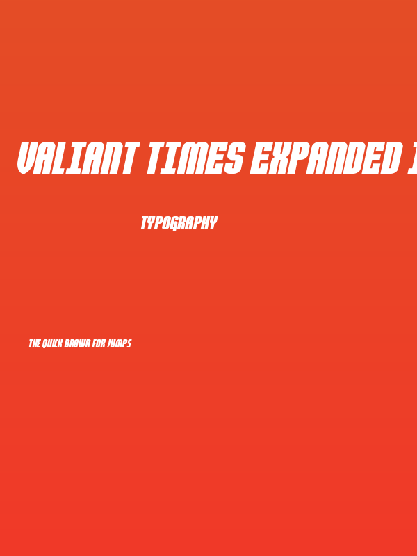 Valiant Times Expanded Italic Poster