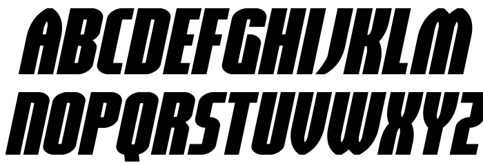 Valiant Times Expanded Italic Font LOWERCASE