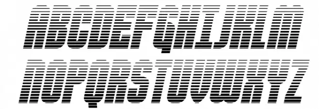 Valiant Times Gradient Italic Шрифта ВЕРХНИЙ