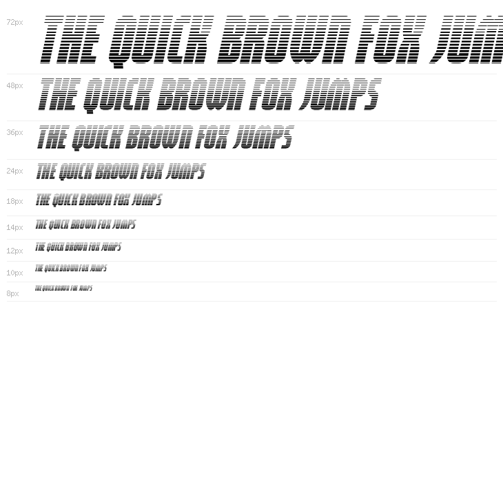 Valiant Times Gradient Italic Waterfall