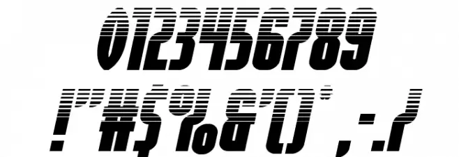Valiant Times Halftone Italic Font OTHER CHARS