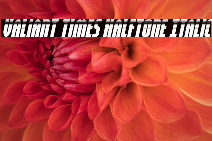 Valiant Times Halftone Italic Example 2