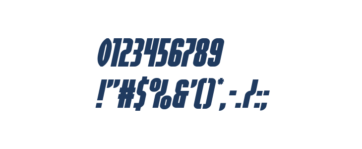 Valiant Times Italic Other Characters